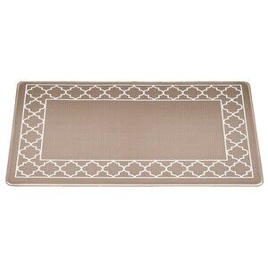 ANTI-FATIGUE NON SLIP PVC FLOOR MAT (18"x30") BROWN & WHITE LATTICE DESIGN,CE